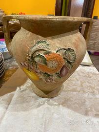 VASO IN TERRACOTTA DECORATO