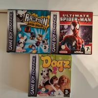 Videogioco GBA spiderman | rayman rabbids | dogz 2