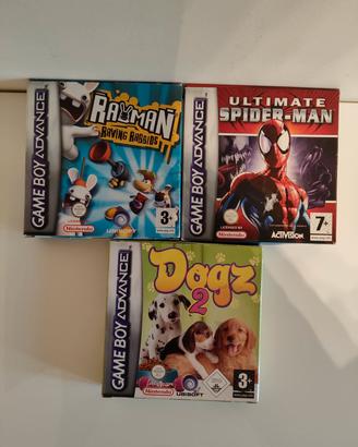 Videogioco GBA spiderman | rayman rabbids | dogz 2