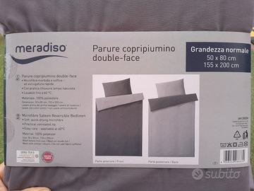 DUE PARURE COMPLETE PER LETTO SINGOLO (COPRIPIUMIN