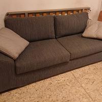 divano stoffa colore grigio (cm 100x230)