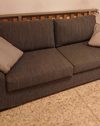 divano stoffa colore grigio (cm 100x230)