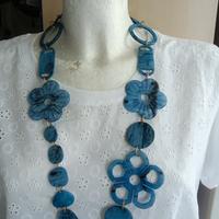  elegante collana colore turchese 