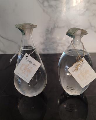Grappa Bepi Tosolini 2 bottigliette vetro soffiato