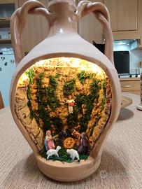 presepe artigianale in anfora