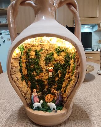 presepe artigianale in anfora
