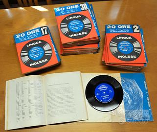 Vintage Corso di lingua inglese fascicoli + LP