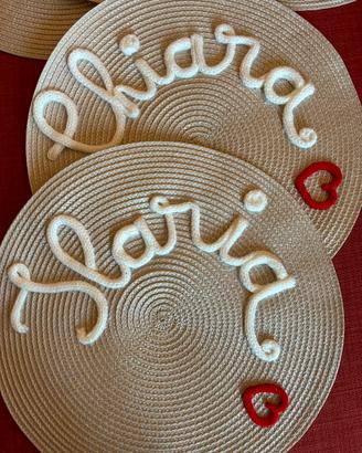 Tovagliette personalizzate con nome
