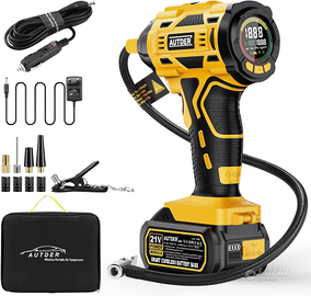 AUTDER Gonfiatore Pneumatici Portatile AD-380