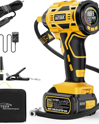 AUTDER Gonfiatore Pneumatici Portatile AD-380