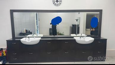 Bancone da barbiere 360 cm