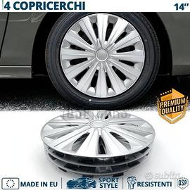 Copricerchi Auto da 14 Universali Coppette Silver