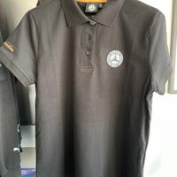 B66041702 Polo Shirt Donna Nera - Mercedes Benz