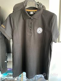 B66041702 Polo Shirt Donna Nera - Mercedes Benz