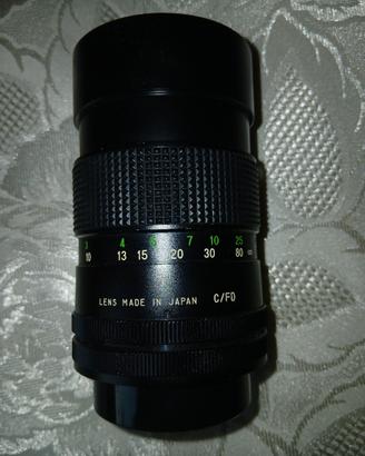 Obiettivo Canon 135 mm. Utilizzato so Canon Ftb