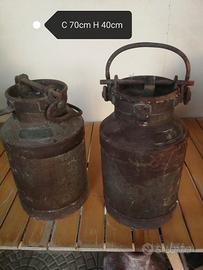 Fusti d'epoca in metallo x latte