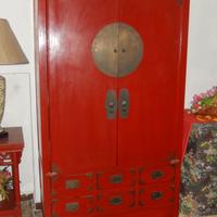 Armadio orientale, 2 ante, 6 cassetti, 102 x 54 cm