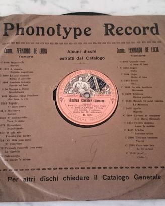 Disco 78rpm grammofono La Fonografia Nazionale Mil