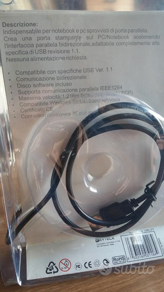 Hamlet Cavo adattatore bi-direzionale Usb a parallelo per stampante