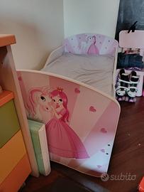 Letto a doghe più materasso 140x70 bambina