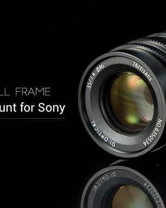 Obiettivo 7artisans 35mm full frame F1.4 attacco E