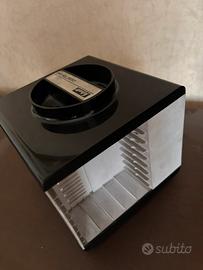 porta musicassette vintage rotante + portacassette