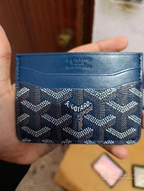 portacarte goyard blu 