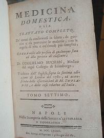 Libro di medicina domestica del 1782