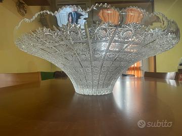 Centrotavolo in cristallo e portacenere