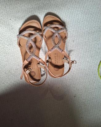 sandali bambina  n.34 con brillantini 