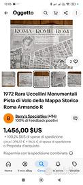 mappa di Roma vintage 1972
