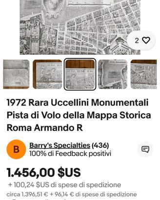 mappa di Roma vintage 1972