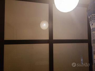 armadio con specchi. scorrevole più letto bianco. 