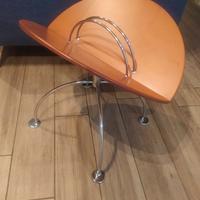 Portariviste in ciliegio e acciaio