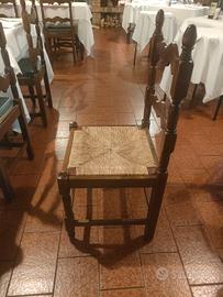 sedie legno e paglia