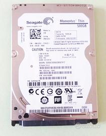 Hard Disk Disco Interno 500GB Seagate Sata 2,5"