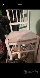 tavolo in vero legno fatto a mano e sedie