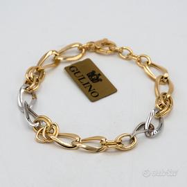 Bracciale Etoile a catena oro giallo e bianco D.64