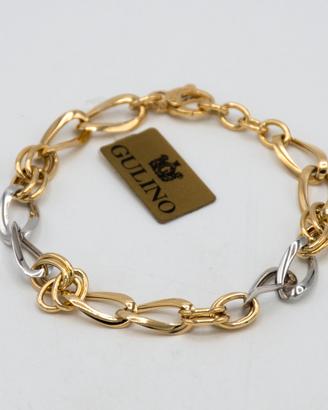 Bracciale Etoile a catena oro giallo e bianco D.64