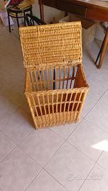 Cestino in vimini porta biancheria