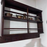 Piattaia Pensile in Noce Massello – Stile Rustico