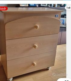 lettino con materasso+fasciatoio Pari al buovo