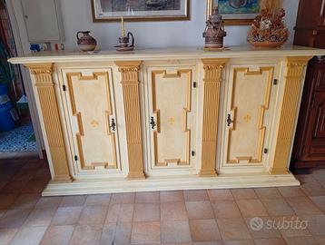 Credenza decorata stile Quattrocento Fiorentino