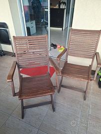 Sedie legno da esterno
