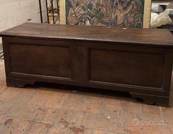 Cassapanca Antica in Noce Massello