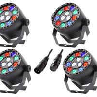 4 x Equinox micropar RGBW 12 x 1 W LED PAR DJ Disc