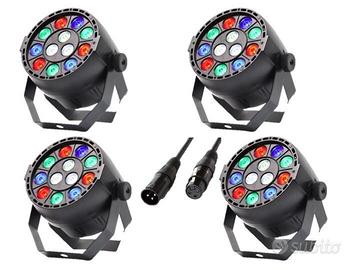 4 x Equinox micropar RGBW 12 x 1 W LED PAR DJ Disc