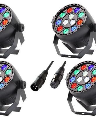 4 x Equinox micropar RGBW 12 x 1 W LED PAR DJ Disc