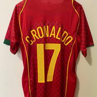 Maglia da calcio 2004 Ronaldo #17 Portogallo M