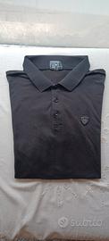 Polo nera a manica corta Emporio Armani